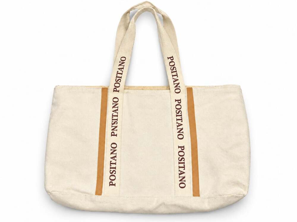 Positano Tote Bag Beige Canvas